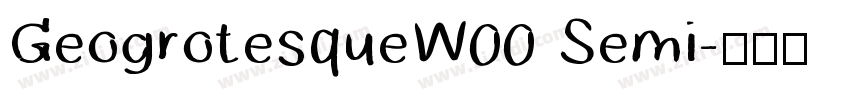 GeogrotesqueW00 Semi字体转换